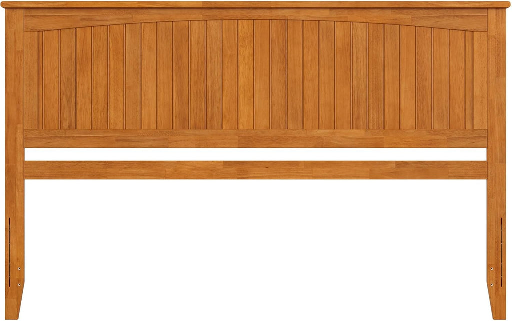 King Solid Wood Panel Headboard, Light Toffee