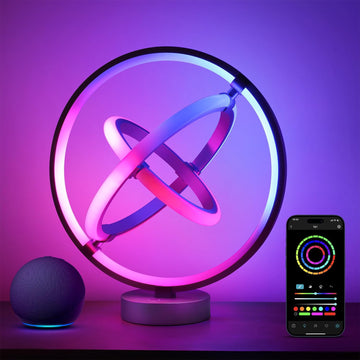 TB1 AI Smart Table Lamp, RGB+IC Addressable Color Changing Desk Light Alexa Google Home Enable, Musi