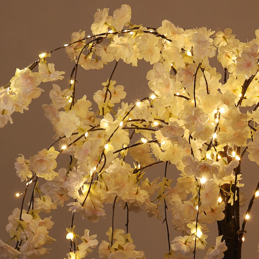 Lighted Cherry Blossom Tree LED Artificial Trees, Warm White