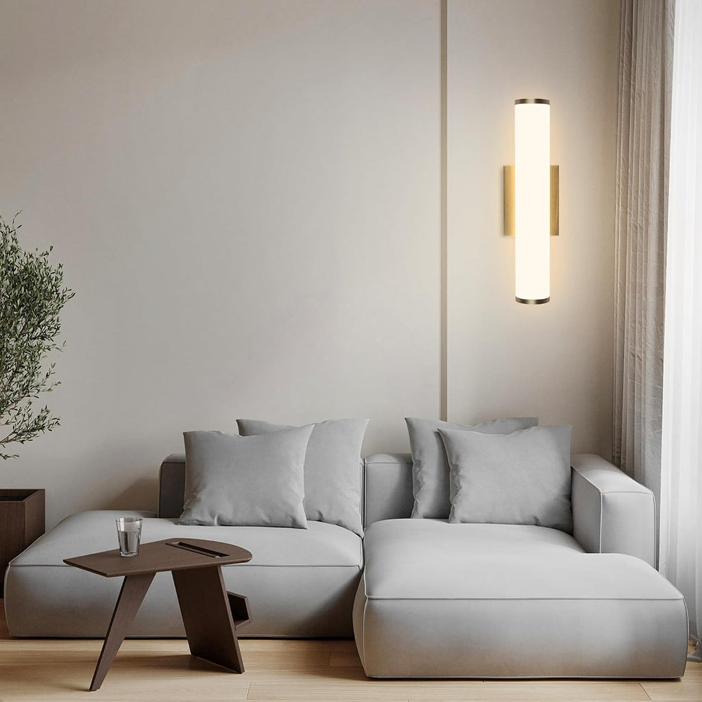 16in Modern Wall Sconces, Dimmable Bathroom Vanity Lights, 3000K Warm White LED Indoor Sconces Lighting for Bathroom