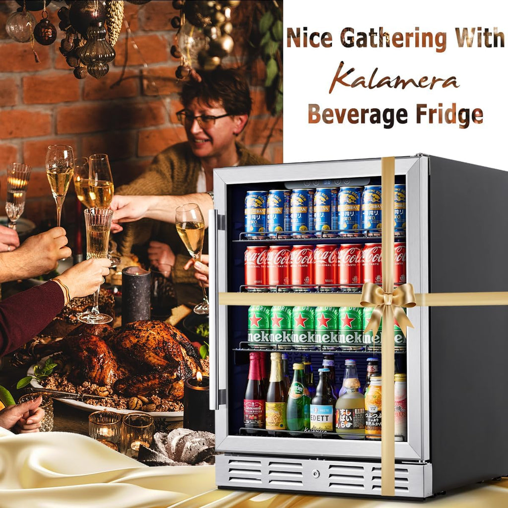 24 inch Beverage Refrigerator - 154 Cans Capacity Beverage Cooler