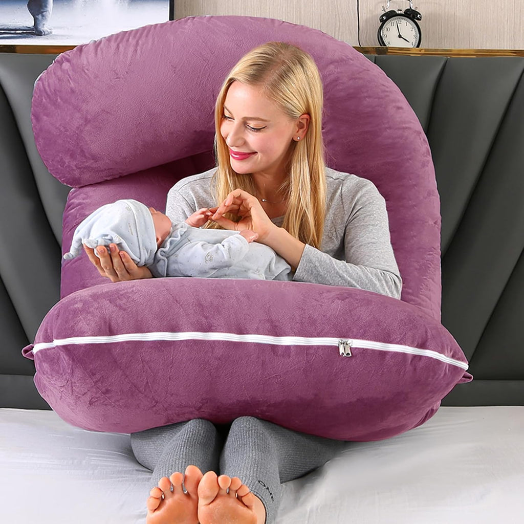 Pregnant Pillows for Sleeping, 70 Inch u Shaped Pillow Maternity Pillow with Removable Cover, Provide Sleep Support