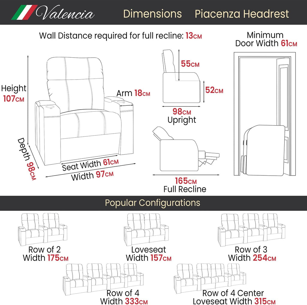 2025 Power Headrest Home Theater Seat