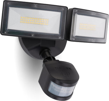 LED Motion Sensor Outdoor Lights, 38W 4000LM 5000K Daylight, IP65 Waterproof Flood Light, 2 Head Dusk to Dawn Motion