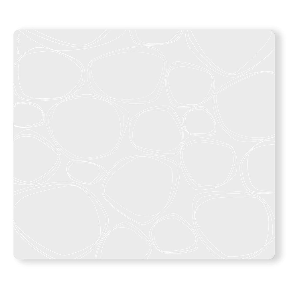 14 x 16 Rectangular Silicone Placemat, Pebble Print in White, 1 Count