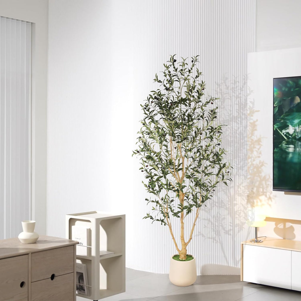 Faux Olive Tree 7ft with Planter Home Indoor Decor