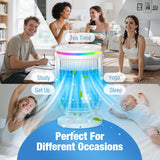 AI Portable Air Conditioners Fan with 120° Rotating Function,Evaporative Mini Room Air Conditioners