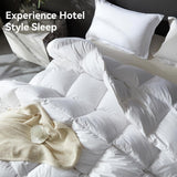 Goose Feather Down Fiber Comforter Queen, 100% Organic Cotton Fabric Duvet Insert,1200TC,750+Fill Po