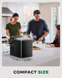 Ice Maker Countertop with Expandable 2.5L Ice Basket & 1.8L Water Tank, 9 Bullet Ice Cubes in 6 Mins, Portable Ice