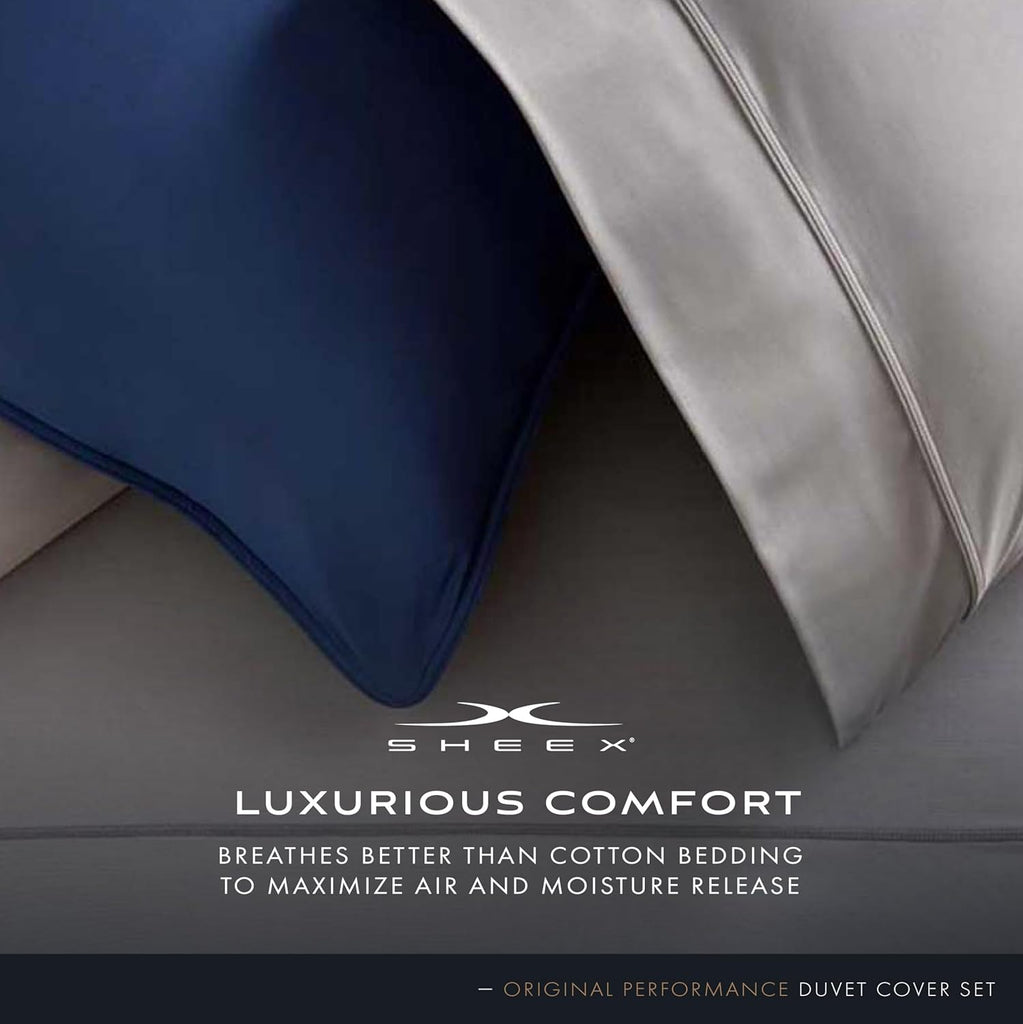 Original Performance Cooling Duvet Cover Set, Lightweight Full/Queen Duvet Cover with 2 Standard Pillow Shams