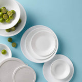 Vitrelle 78-Piece Service for 12 Dinnerware Set, Triple Layer Glass and Chip Resistant