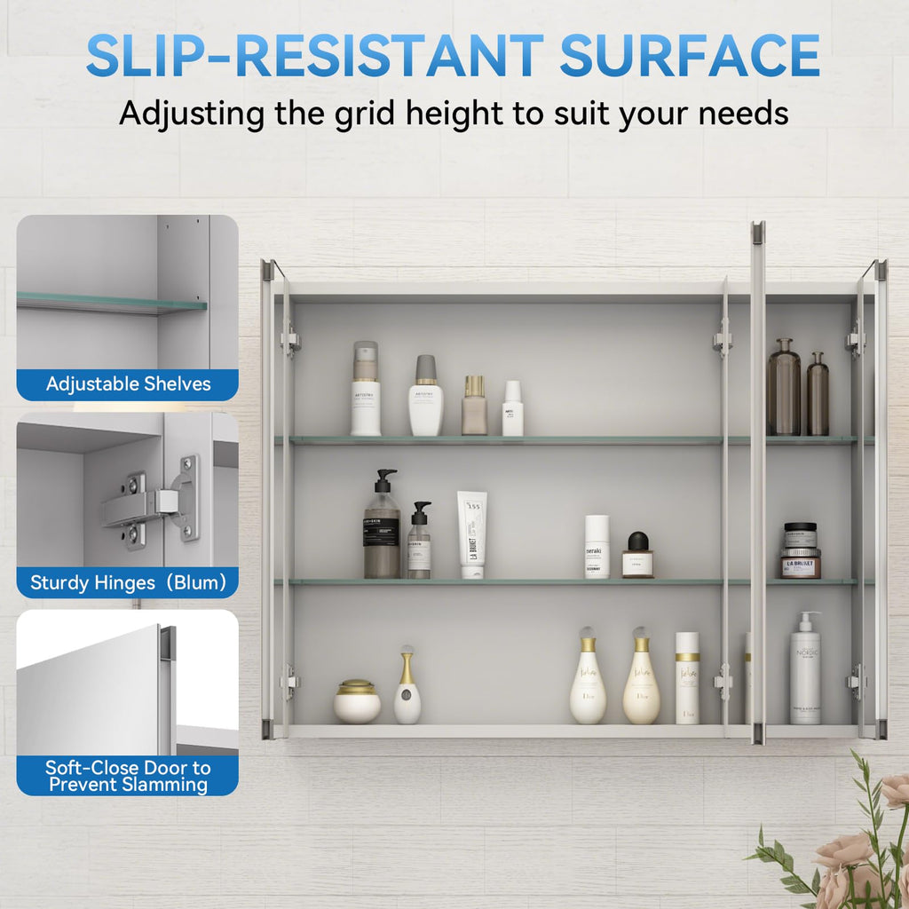 Aluminum Medicine Cabinet 30"x27.5" Recessed/Surface
