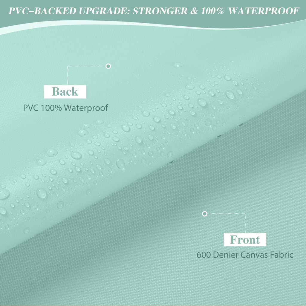 100% Waterproof Fabric Marine Canvas, 58" W 600D, 20 Yards Aqua