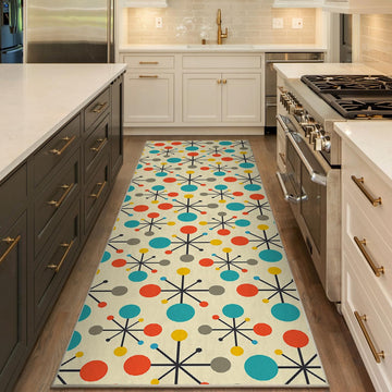 Retro Mid Century Modern Kitchen Runner Rugs s