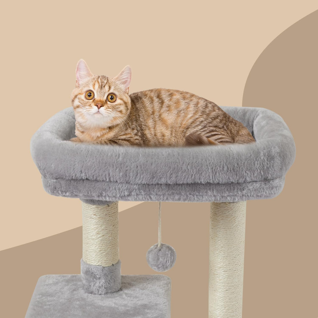 Cute Cat Tree Kitten Cat Tower for Indoor Cat Condo Sisal Scratching Posts with Jump Platform Cat Furniture Activity
