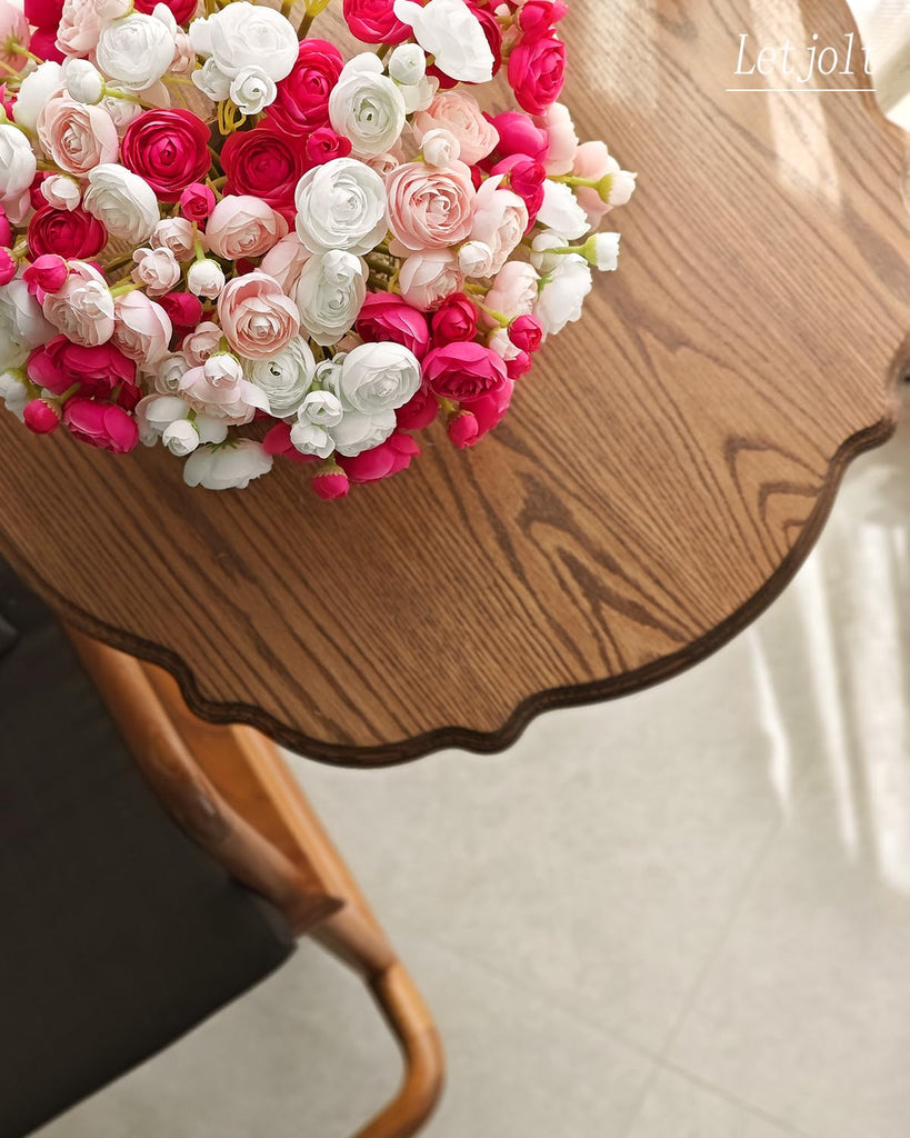Artificial Ranunculus Flower ROSEO Pink, 18 Pcs