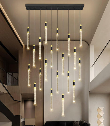 20 Lights Modern Chandeliers for Dining Room LED Dimmbale Light Fixture for High Ceiling Pendants Lighting for Living Room A100-B0F42D8QPT