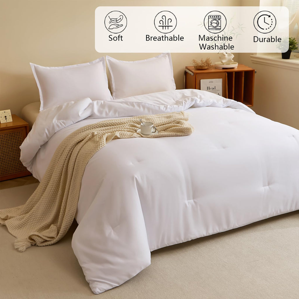 White Comforter Set 3 Pieces
