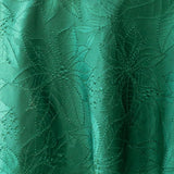 Poinsettia Palace Damask Fabric Table Cloth, Holiday, Winter, and Christmas Tablecloth (Poinsettia P