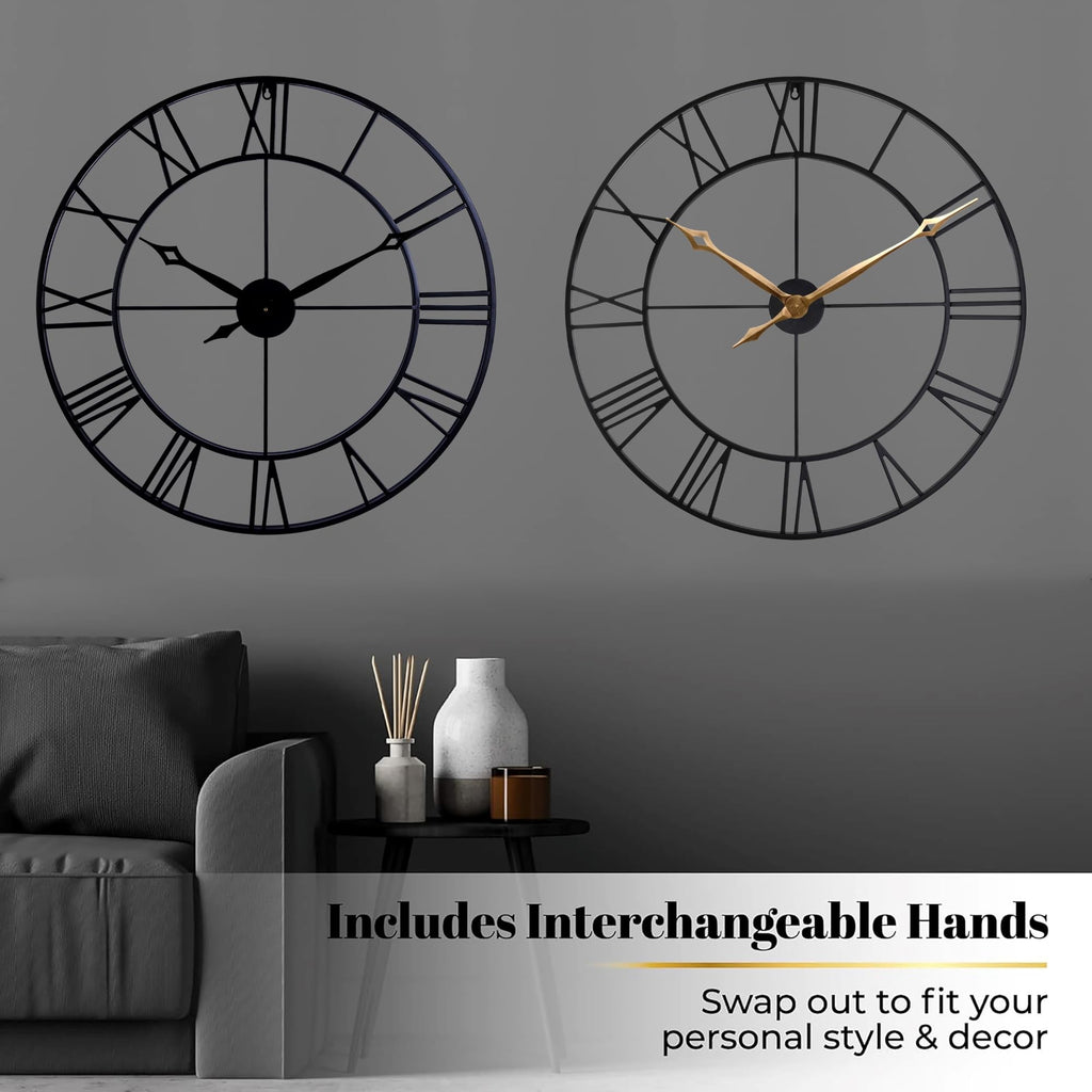 Large 30 Inch Wall Clocks Decor, Roman Numeral