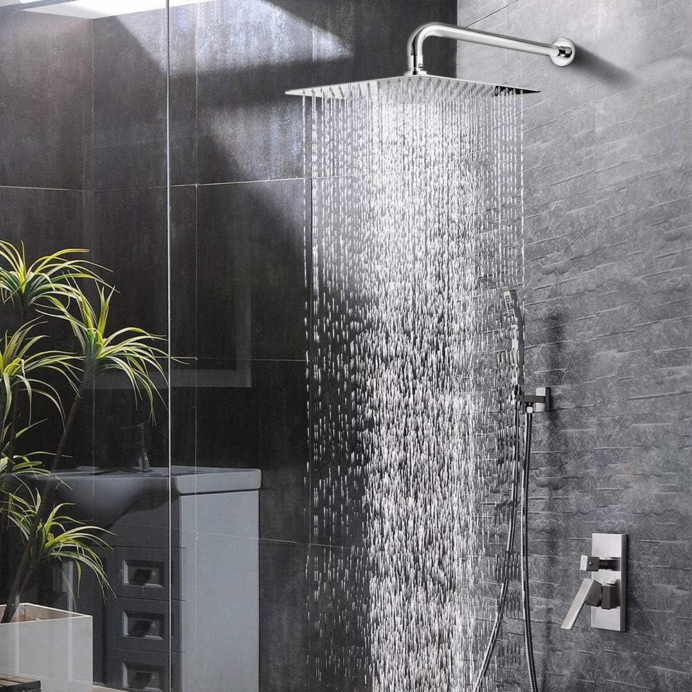 Square Rain Shower Head With Extension Arm