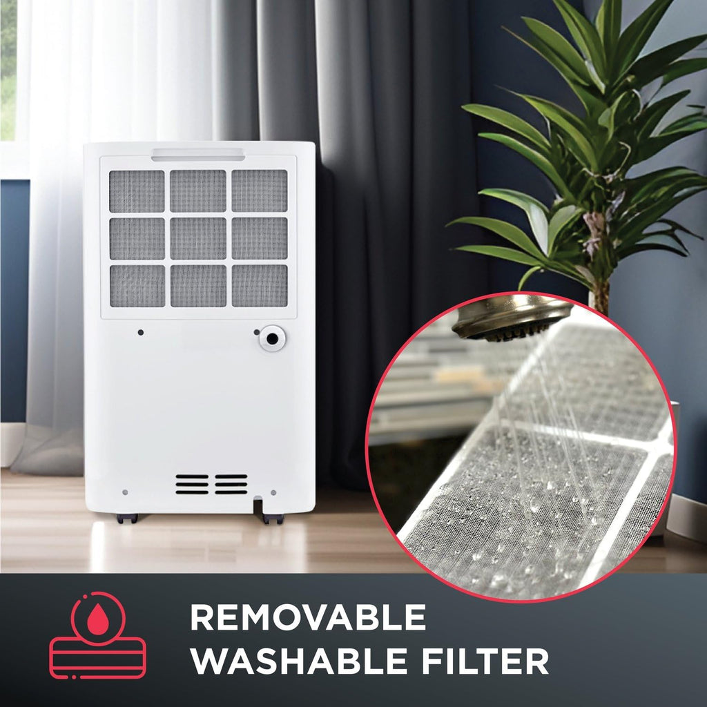 50-Pint Portable Dehumidifier with Pump for Basement, Garage, Living Room, Attic, 115V, with Auto-Shutoff and Timer