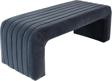 48" Arch Channel Bench - Blue Velvet
