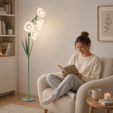 5 Light Flower Floor Lamp,3 Color Temperatures, LED Arc Floor Lamp with Foot Switch,Cute Floral Standing Lamp