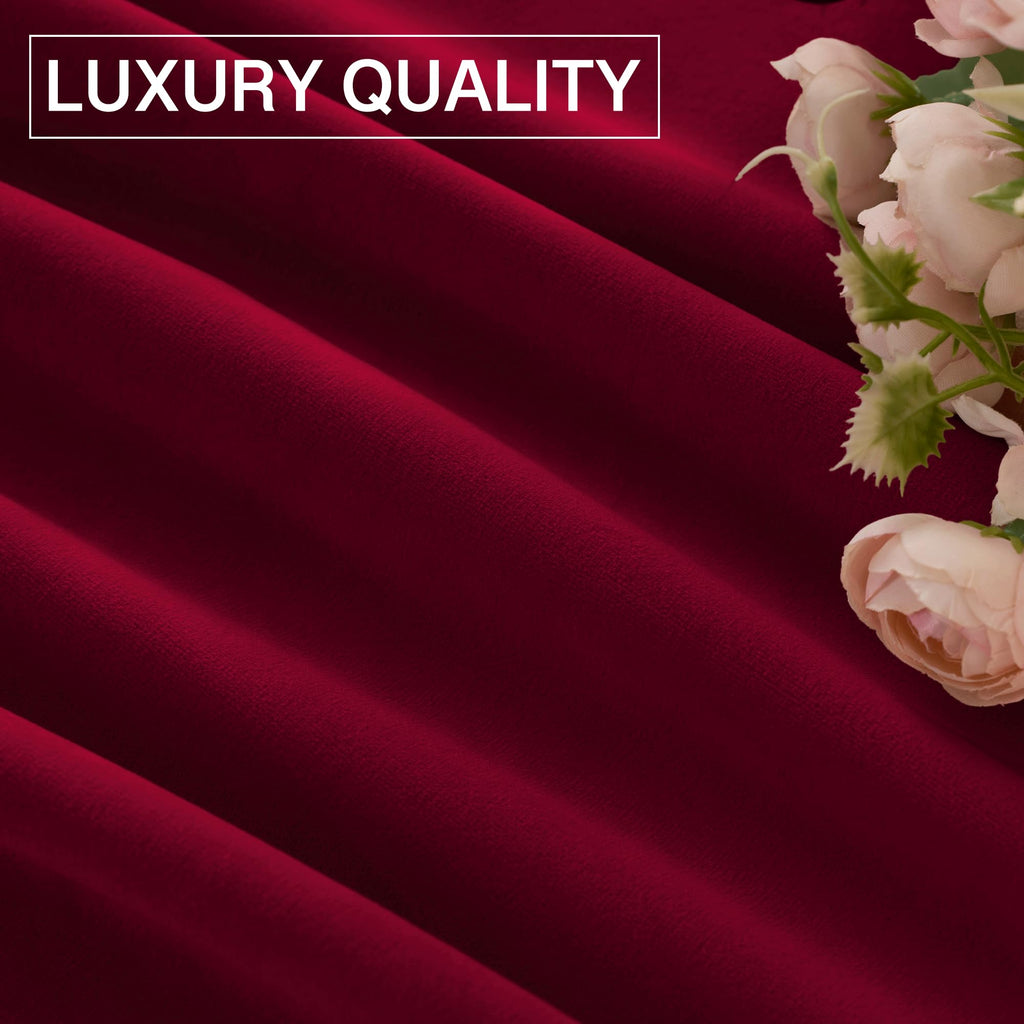 Christmas Red Curtains for Sliding Door, W62 x L90, 2 Panels