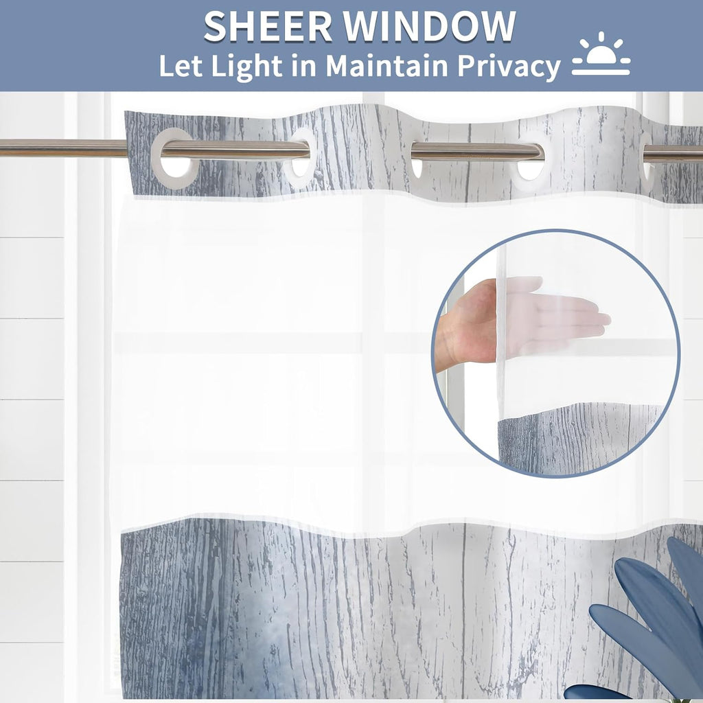 Hookless Shower Curtain with Snap in Liner,Colorful No Hook Shower Curtains ,Shower Curtain and Liner Set