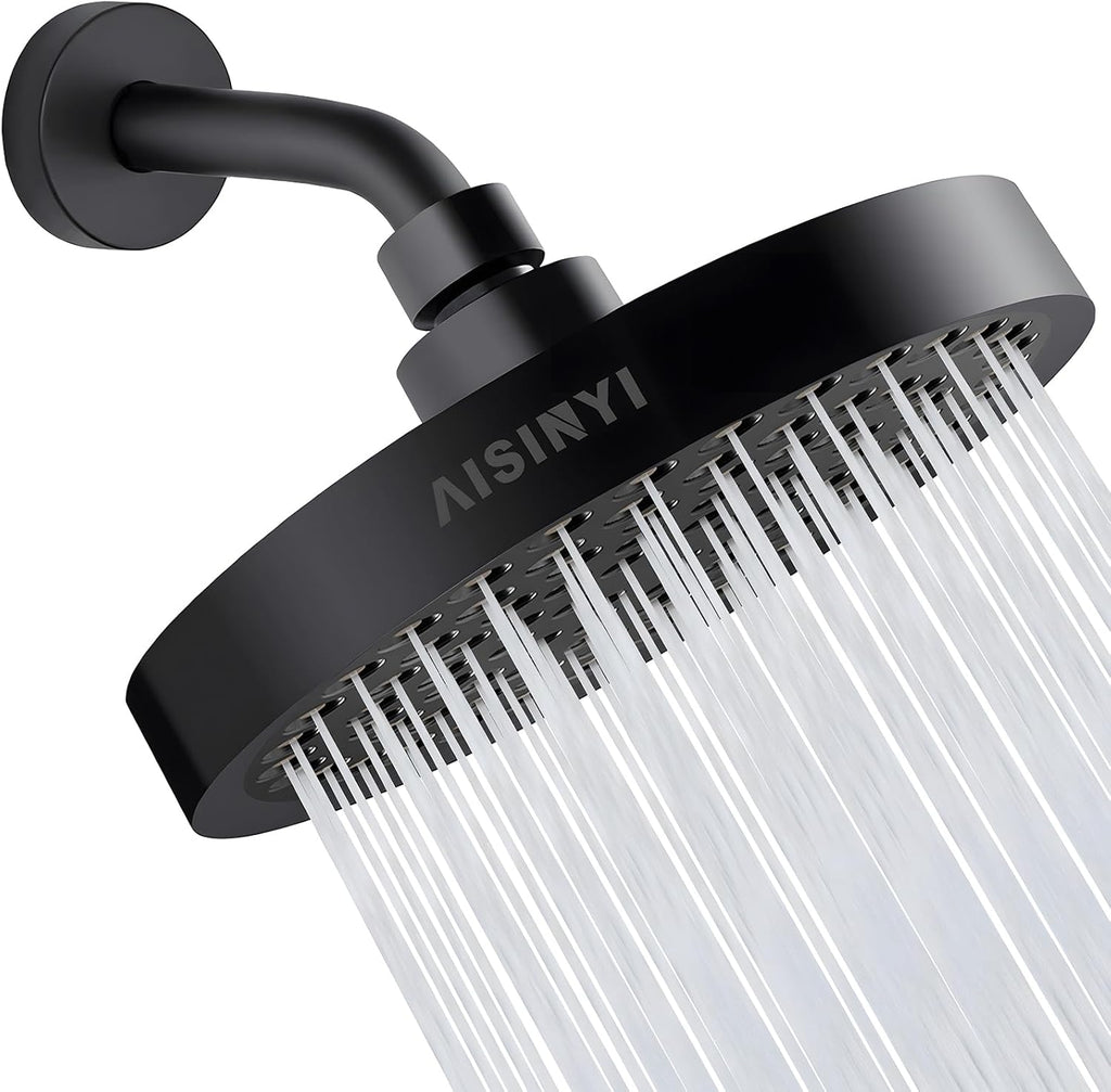 High Pressure Rainfall Shower Head, 6 Inches Luxury Modern Showerhead with Perfect Adjustable Replacement