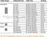 Heavy Duty 60 X 120 inch Rectangular Damask Jacquard Tablecloth Table Cover - Waterproof/Spill Proof