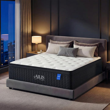 King Mattress,14 Inch king Mattress in a Box, Medium Firm Hybrid Mattress with Individually Wrapped Pocket Springs