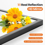 26"x38" Arch Black Bathroom Wall Mirror, Metal Frame Vanity Mirror
