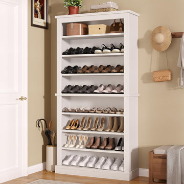 Freestanding Shoe Cabinet, Holds 40-45 Pairs, 71 Inch Tall 9-Tier Shoe Rack with Adjustable Shelves, Heavy Duty Open