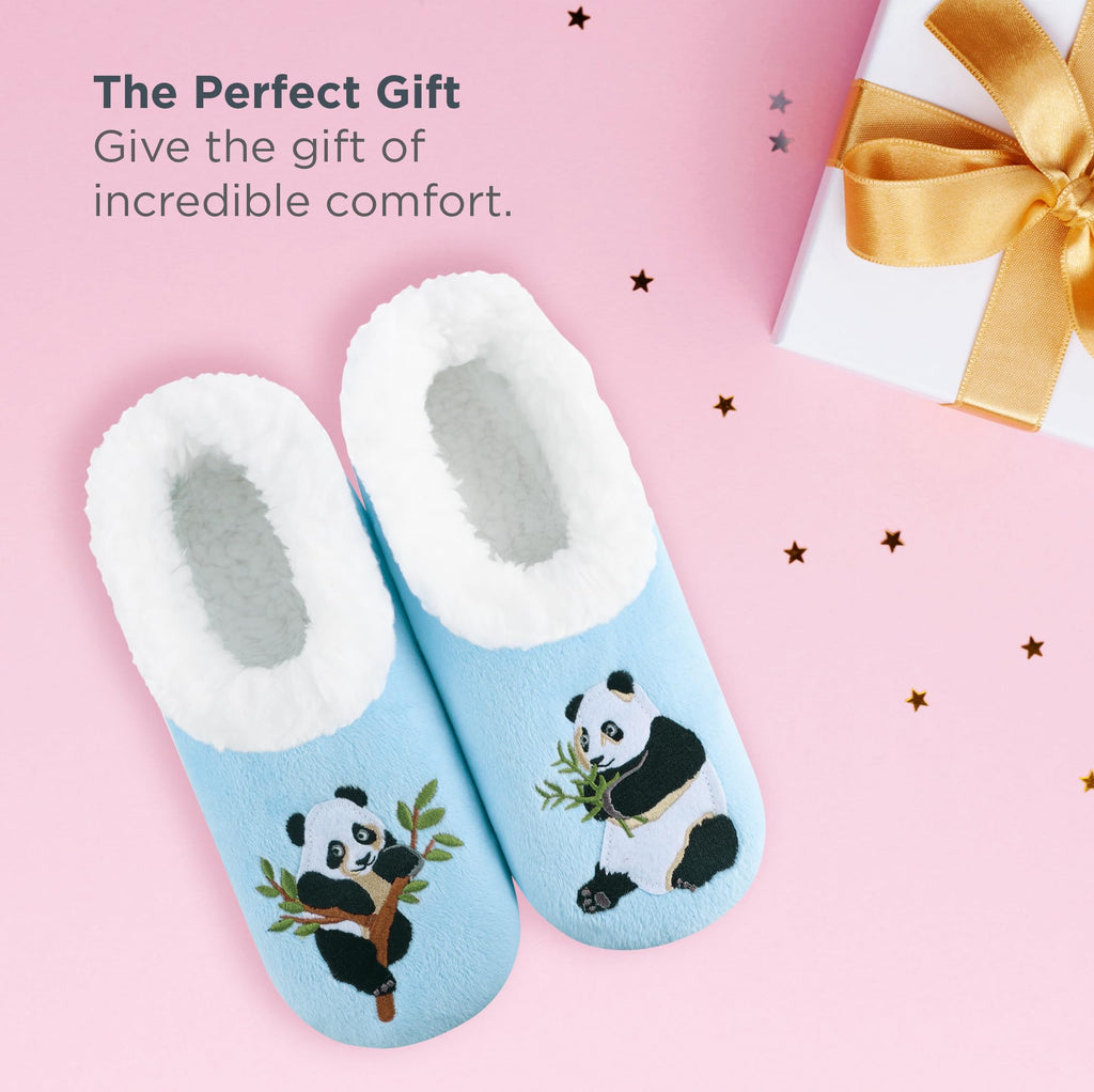 Animal Slipper Socks for Women (Pandas, L)