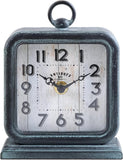 HOME Vintage Table Clock, Shelf Desk Top Clock Battery Operated Rustic Design