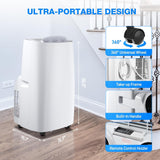 14000 BTU Portable Air Conditioner, 4-in-1 Air Conditioner Portable for Room Up to 700 Sq.Ft. with Remote, Auto Swing