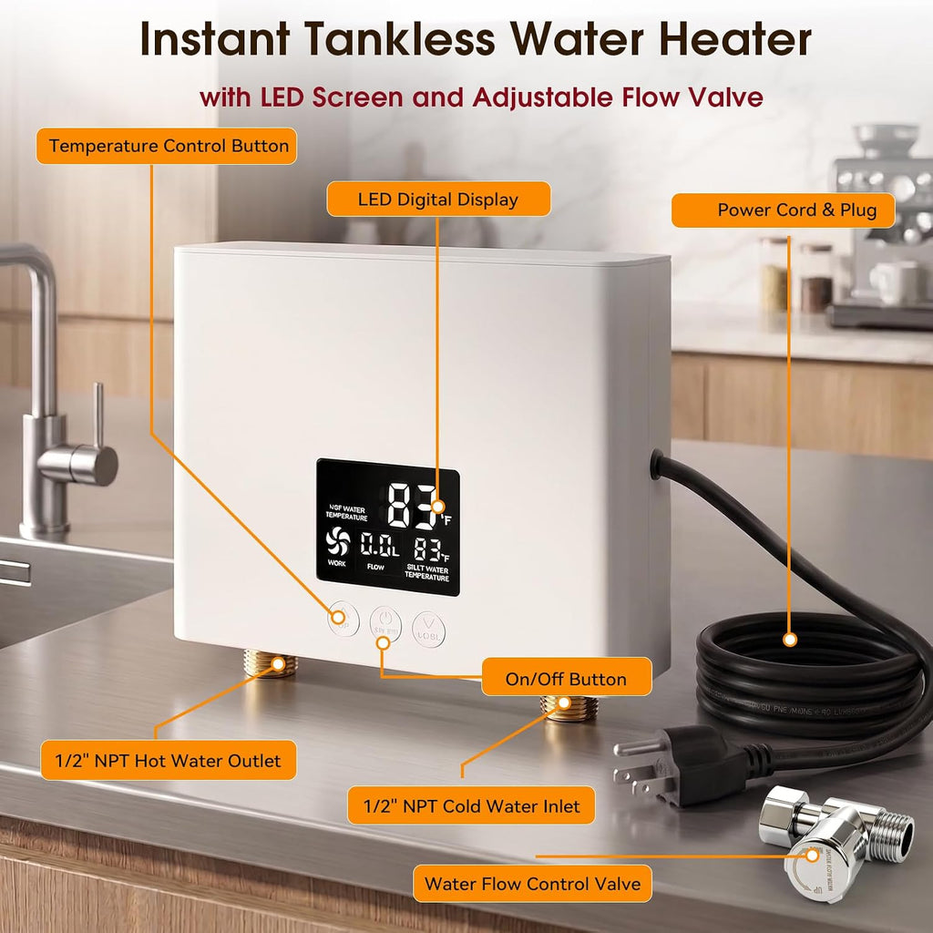 Electric Tankless Water Heater 110V 3000W
