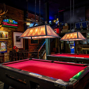 Tiffany Style Pool Table Lamp Hanging, Billiards Light for Game Room 7' 8' 9' Pool Table, 3-Light Vintage Chandelier