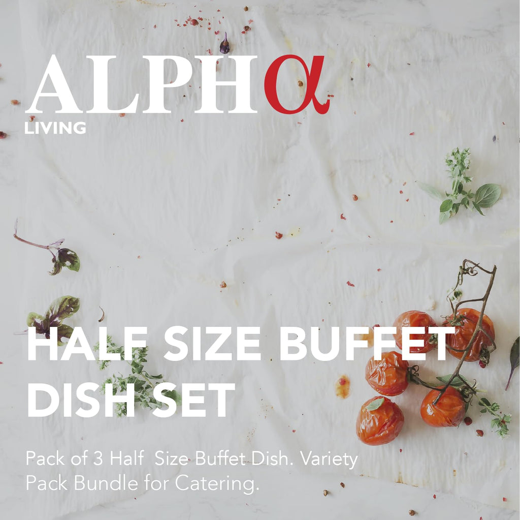 3-Pack Disposable Chafing Dish Buffet Set with Fuel Cans