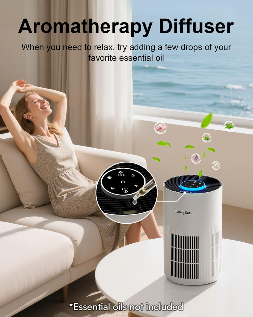 Air Purifiers for Home Bedroom Up to 1250 Ft², H14 True HEPA Room Air Purifiers for Bedroom With Sle