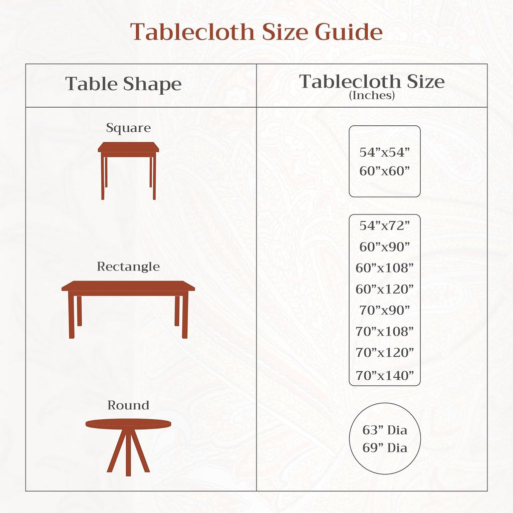 Table Cloth Square Table 100% Cotton 54 x 54 Inches Fall Tablecloth Reusable Everyday Use for Thanksgiving Christmas