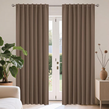 Blackout Curtains, Thermal Insulated Black Out Curtains 2 Panels Set, Room Darkening Drapes for Living