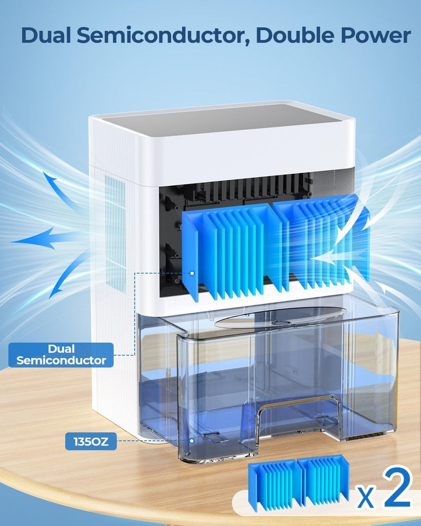 Dehumidifier for Home, 135 OZ Water Tank (1000 sq.ft)
