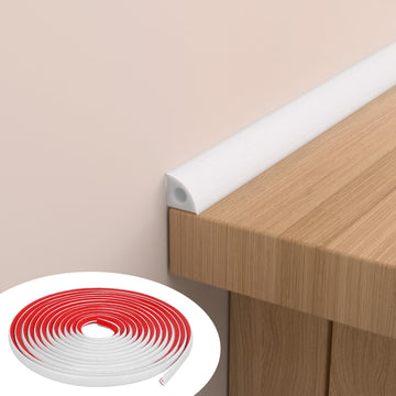 Flexible Quarter Round Molding 32.8 FT Hollow Peel and Stick Trim