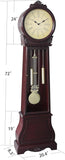 Traditional 72-Inch Floor Standing Grandfather Clock in Cherry Finish