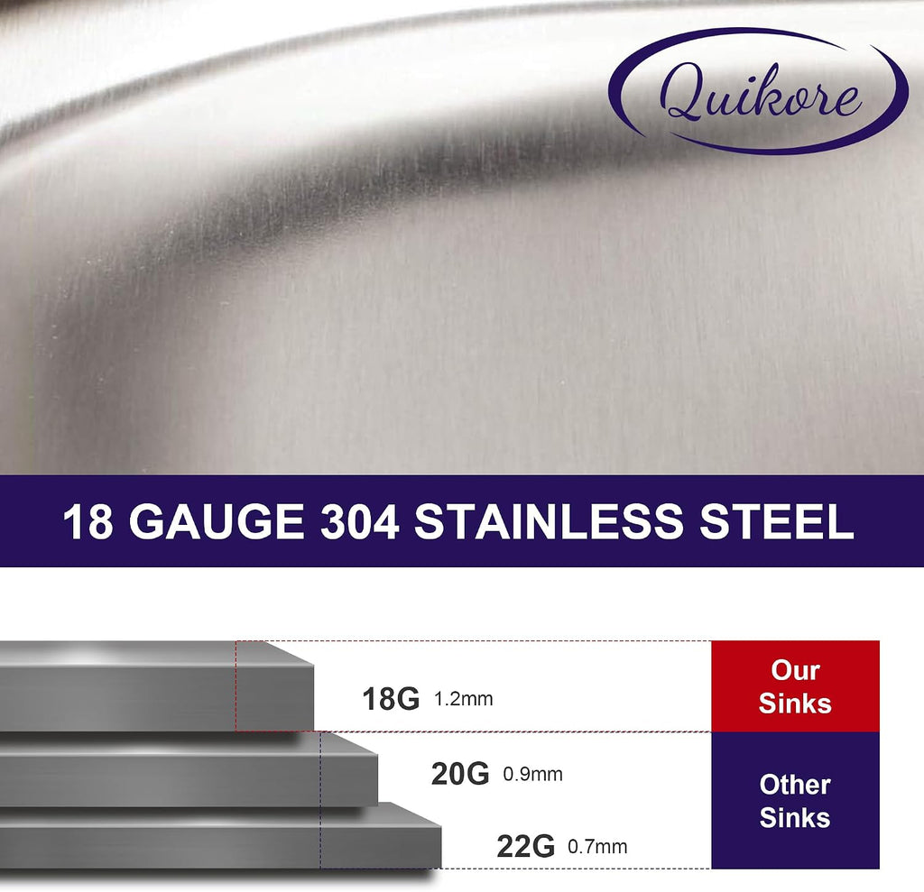 32 Inch Undermount 50/50 Double Bowl Kitchen Sink | 304 Stainless Steel, 18 Gauge Thickness, Large Capacity, Basket