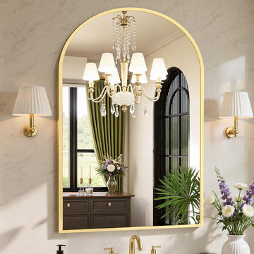 30x40 Bathroom Mirrors for Wall, Arched Mirror for Over Sink