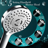 12'' Rain Shower Head Combo, High Pressure Rainfall Shower Head with 16'' Flexible Adjustment of Height/Angle Upgraded